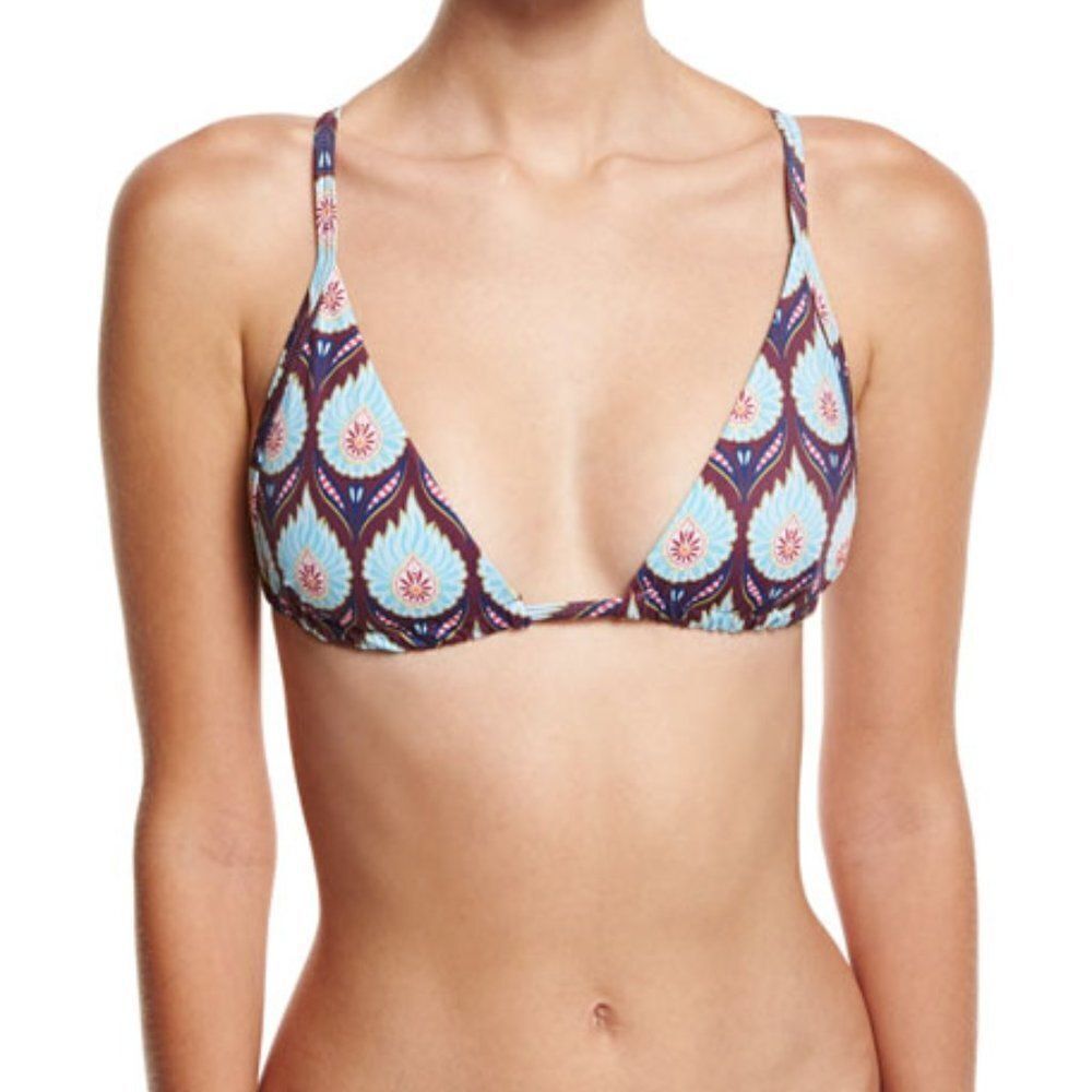 NWT Tavik Bikini Top Monaco Merlot Bohemian Floral Swimwear XS
